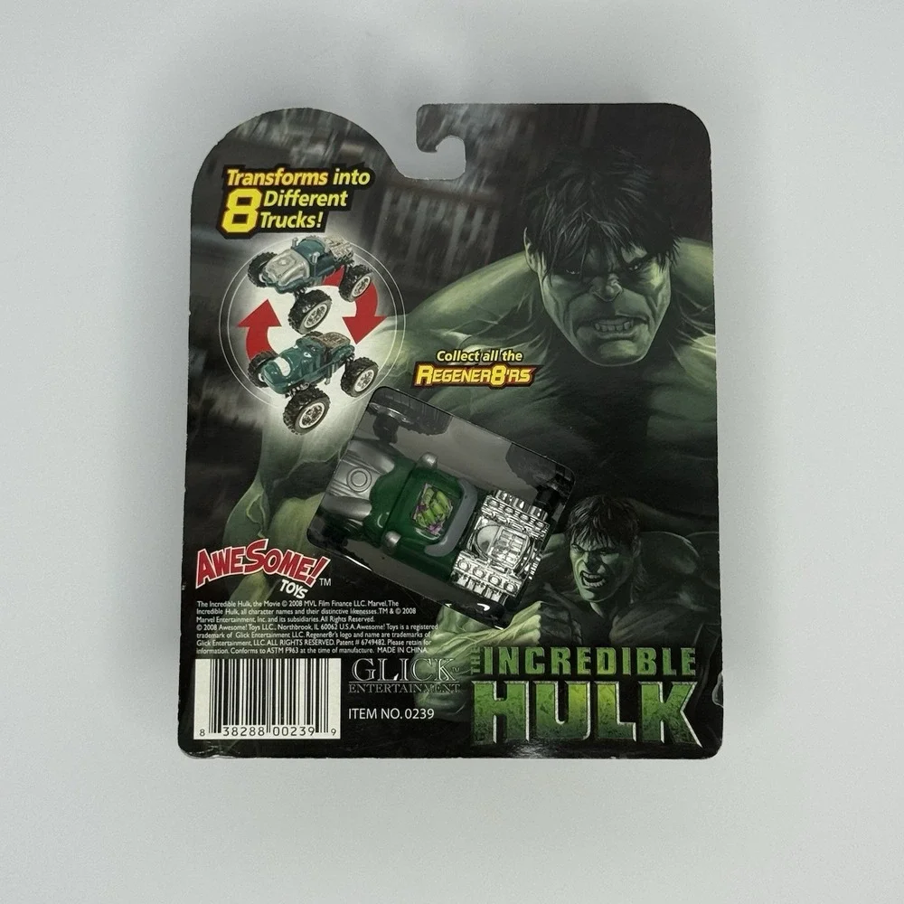 Marvel Regener8'rs 2008 Incredible Hulk Transforming Monster Truck NOS